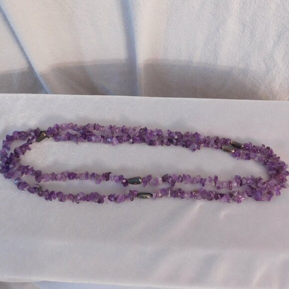 Ladies Coldwater Creek Genuine Amethyst Necklace - Picture 3 of 4